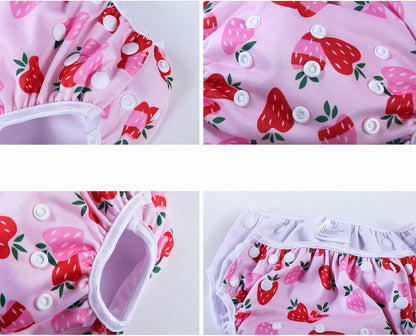 Codkkre Fraldas de Natação Reutilizáveis Fraldas para Bebês Tamanho Ajustável Lavável Pacote de 3 Fraldas para Aulas de Natação 0-3 Anos