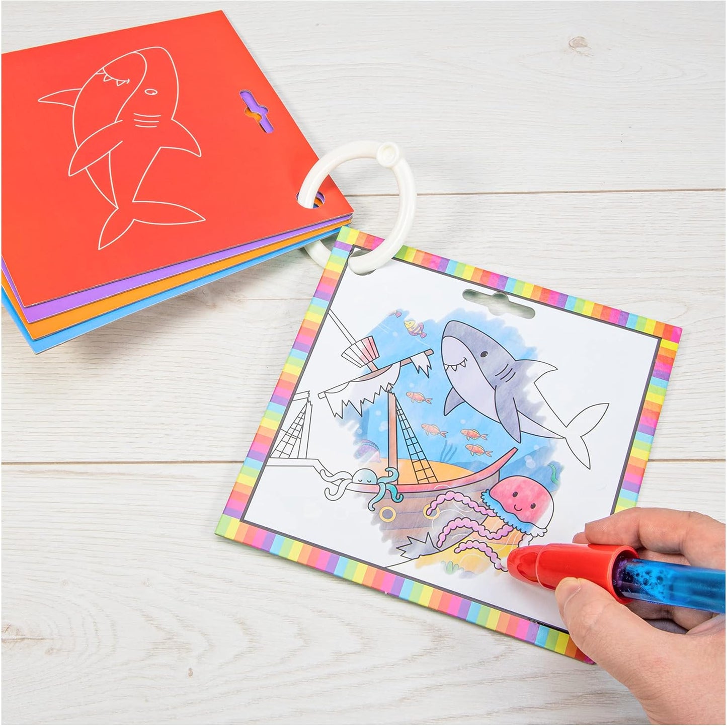 Galt Toys, First Water Magic - Baby Ocean, livro de colorir para crianças, a partir de 18 meses, 18 x 18 cm