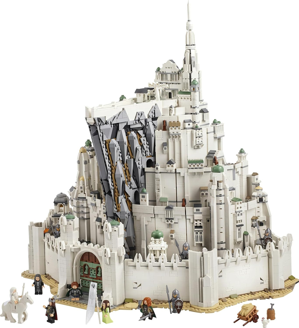 LEGO Icons O Senhor dos Anéis: Minas Tirith 11377 | Conjunto para adultos, kit de montagem 3D da Terra Média, 10 minifiguras colecionáveis, item de gravação de filme para montar, presente...