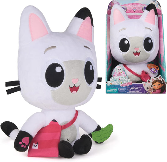 Gabby's Dollhouse: O Filme, Incrível Brinquedo de Pelúcia Interativo Pandy Paws com 3 Acessórios e Bolsa Removível, Brinquedo Infantil para Meninas e Meninos a partir de 3 Anos
