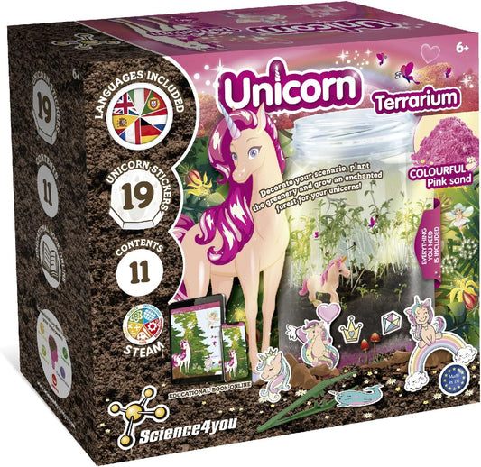 Science4you Kit Terrário de Dinossauro - Faça seu próprio terrário, Kit Terrário de Unicórnio Science4you para Crianças - Faça seu próprio terrário, Kit Terrário da Estação Lunar da NASA Science4you - Faça seu próprio terrário NASA