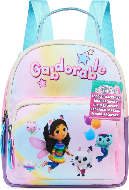 Gabby’s Dollhouse Get Trend Mini Backpack for Girls & Toddlers, Cute Small Rucksack, Daypack Nursery Bag for Preschool Lunch Travel Fashion Backpack (Multi Gabby’s Dollhouse)