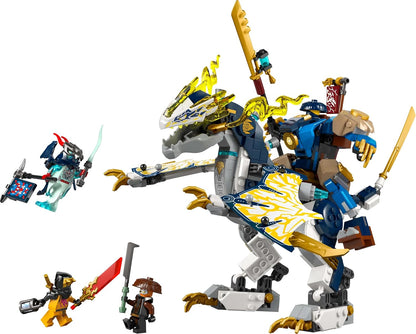 LEGO NINJAGO Rogue's Mech Dragon Rider - Brinquedo Ninja com Figuras Articuláveis de Dragão e Robô - 4 Minifiguras, incluindo Lloyd e Arin e uma Espada Reveladora - Presente para meninos a partir de 8 anos e fãs de Dragons Rising - 71843