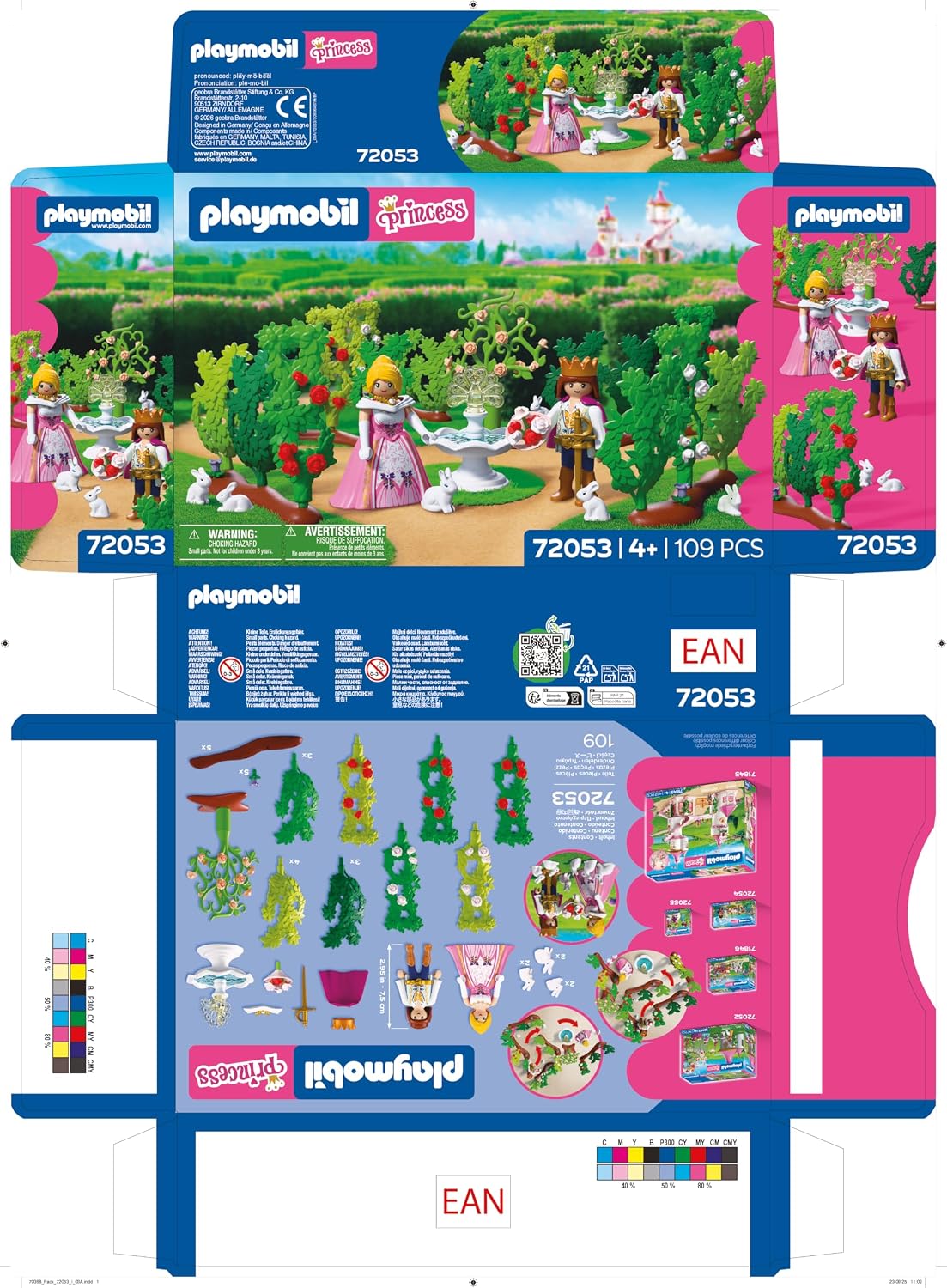 Playmobil | Princesa | Labirinto Real | Príncipe e Princesa com Labirinto Variável | Estimula a Criatividade | Brinquedo de Princesa para Maiores de 4 Anos | 72053