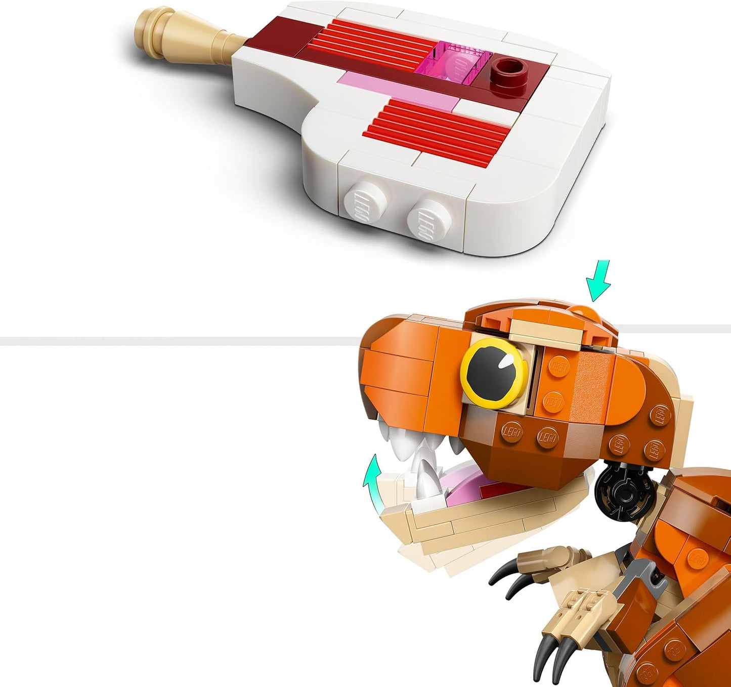 LEGO Jurassic World Little Eatie: Figura T. Rex - Brinquedo de dinossauro para meninos e meninas de mais de 7 anos, com mandíbulas móveis, cabeça e cauda - Presente de dinossauro para crianças