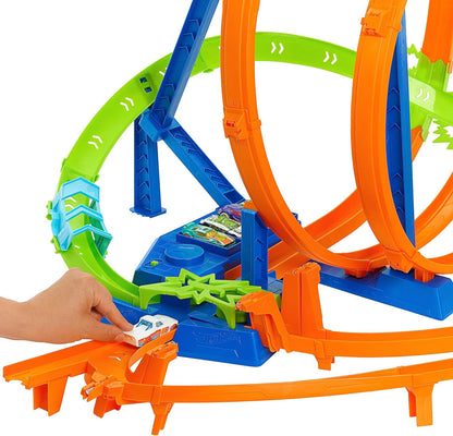 Hot Wheels Pista Epic Crash Dash com 5 Zonas de Colisão, Impulsor Motorizado e 1 Carrinho Hot Wheels em Escala 1:64, Fácil de Guardar, HNL97