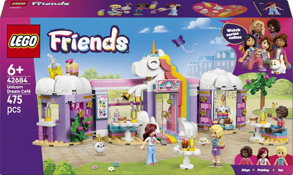 LEGO Friends Unicorn Dream Café - Confeitaria de Brinquedo com 3 Mini Bonecas, Caixa Registradora e Acessórios de Comida de Brinquedo, incluindo Cupcakes - Presente de Aniversário para Meninas a partir de 6 Anos - 42684