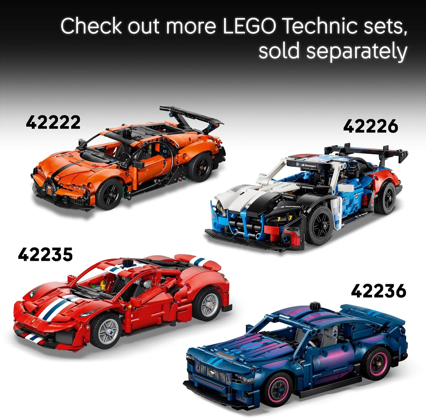 LEGO Brinquedo de Carro Esportivo Technic Dodge Viper GTS-R – Kit de Modelo com Motor V10, Direção e Diferencial – Presente para Meninos a Partir de 10 Anos e Fãs de Automobilismo – 42234