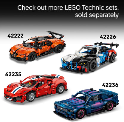LEGO Brinquedo de Carro Esportivo Technic Dodge Viper GTS-R – Kit de Modelo com Motor V10, Direção e Diferencial – Presente para Meninos a Partir de 10 Anos e Fãs de Automobilismo – 42234