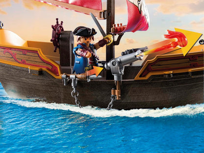 Playmobil 71418 Piratas: navio pirata, aventuras emocionantes em alto mar para crianças de 4 anos ou mais