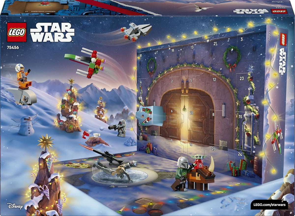 LEGO Calendário do Advento Star Wars 2026-75456 | Brinquedos para meninos a partir de 6 anos, 24 surpresas, figuras do droide IG-11 e de Grogu, 4 minifiguras, ideia de presente de Natal...