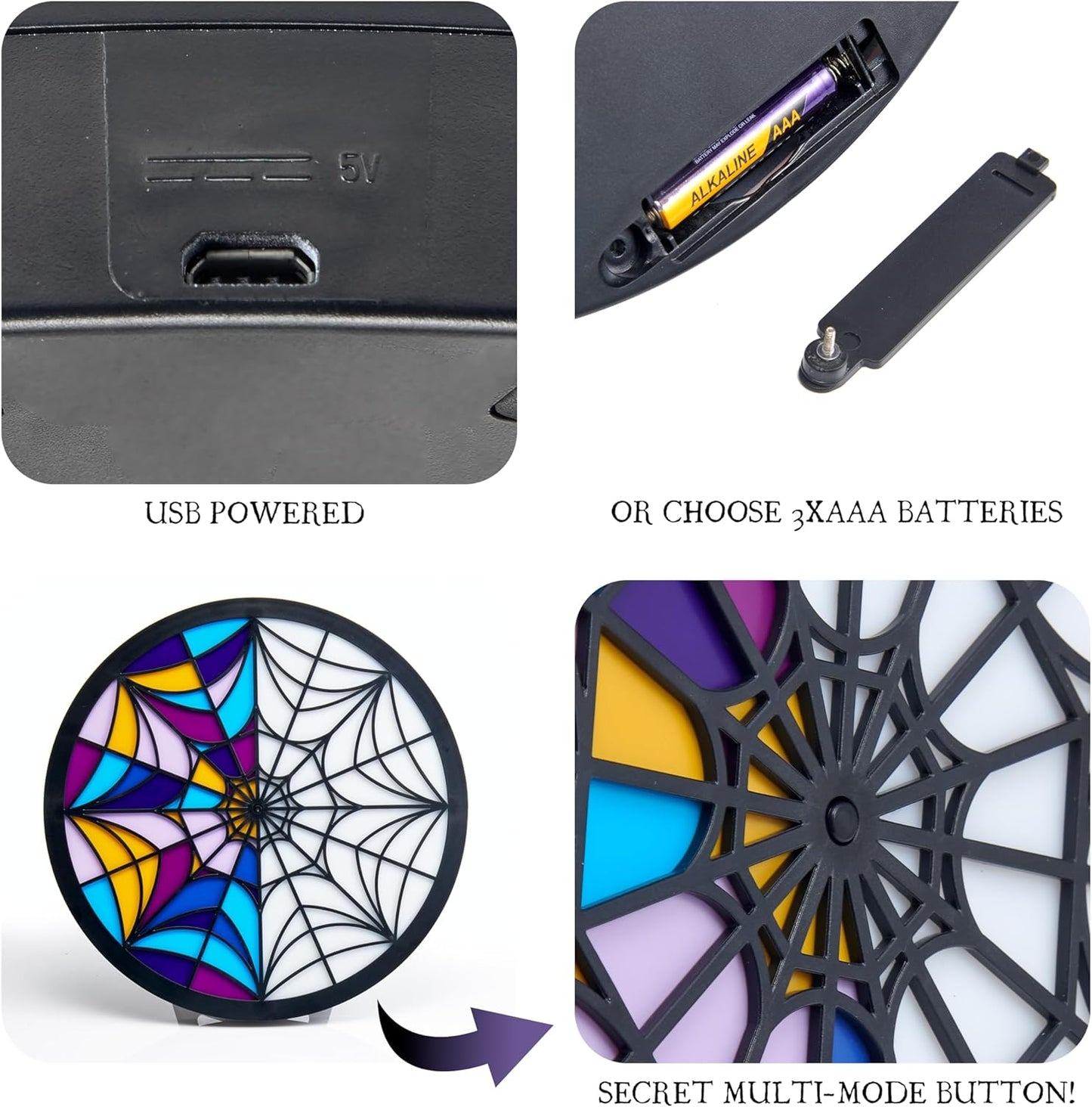 UAU! COISAS Wednesday Window Moodlight com vários modos | Wednesday Addams Giftable Light | Produtos oficiais, itens colecionáveis, brinquedos e presentes para adolescentes, adultos e fãs da série de sucesso da Netflix