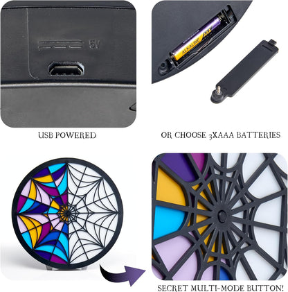 UAU! COISAS Wednesday Window Moodlight com vários modos | Wednesday Addams Giftable Light | Produtos oficiais, itens colecionáveis, brinquedos e presentes para adolescentes, adultos e fãs da série de sucesso da Netflix