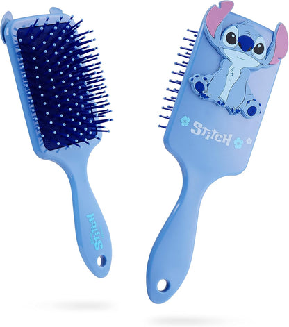 Disney Stitch Detangle Hair Brush for Women Teenagers Girls Minnie Mouse Baby Yoda Paddle Brush Stitch Gifts (Blue Stitch)