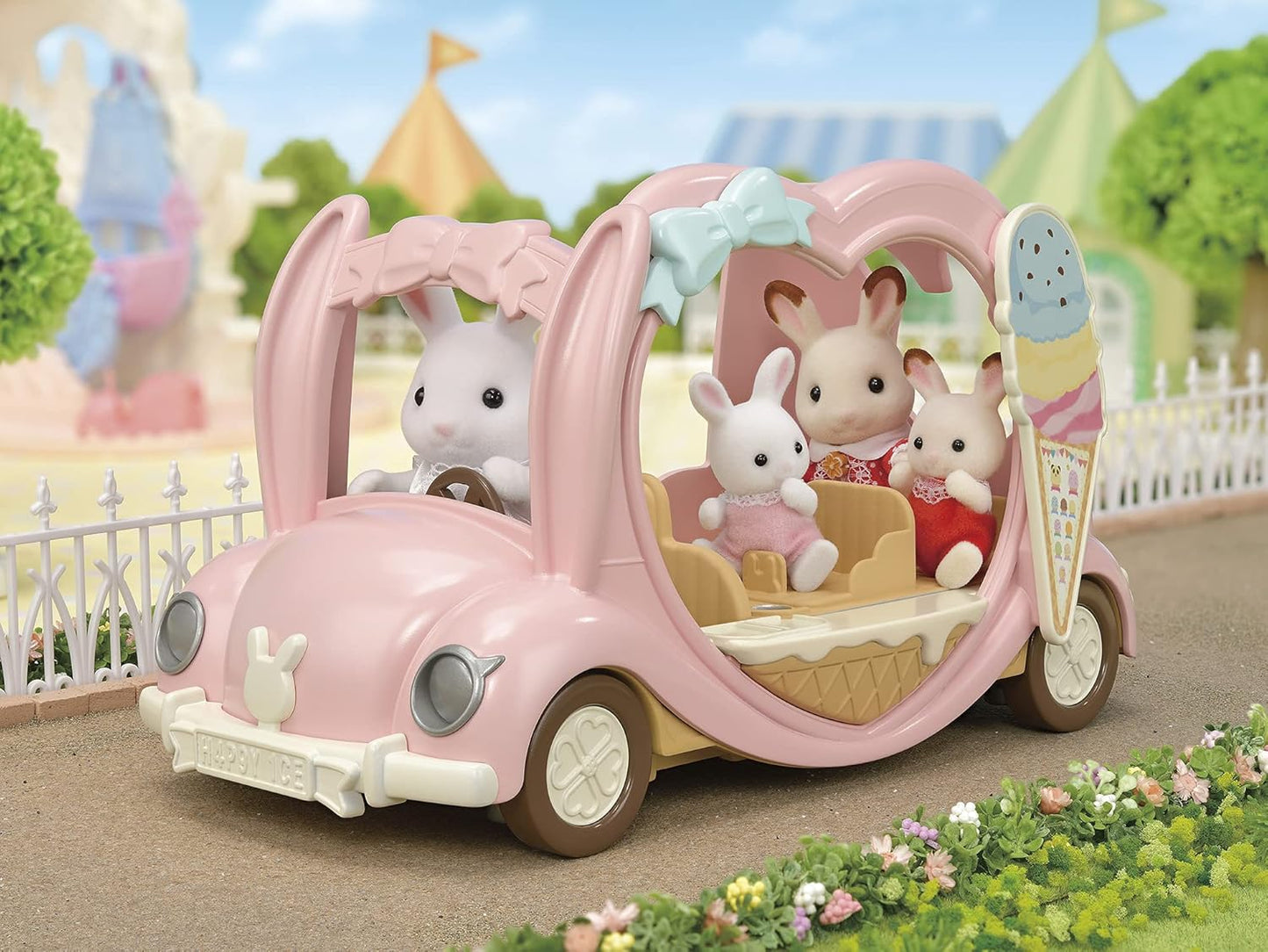 Sylvanian Families  Van de sorvete, rosa pastel