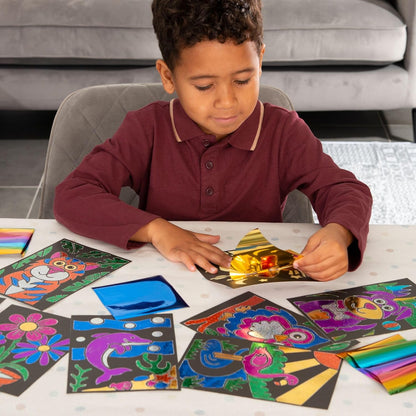 Galt Toys, Fab Foil Art, Kit de artesanato para crianças, a partir de 6 anos e brinquedos, Galt Fab Foil Art, kits de artesanato criativo para crianças e conjunto de atividades divertidas de arte em folha para crianças, meninas e meninos.