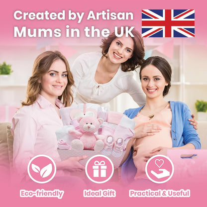 Cesta para Bebê Menino – Conjunto de 17 peças para recém-nascido com pelúcia | Ideal para chás de bebê, revelação de gênero e presente de batizado