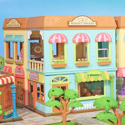 Li'l Woodzeez - Honeysuckle Hillside Cottage - Juego de 20 piezas con casa de juegos, muebles y accesorios - Casas en miniatura y juegos para niños de 3 años en adelante