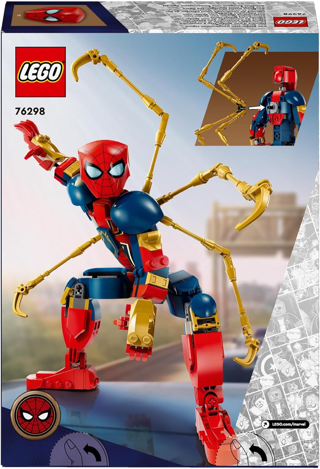 LEGO Marvel Figura de construcción Iron Spider-Man, juguete de acción