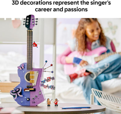 LEGO Edição Guitarra Dupla da Olivia Rodrigo – Kit de Modelo 3D com 2 Minifiguras, Estrelas e Borboletas – Decoração para Quarto Infantil – Presente Musical para Adolescentes (Meninas e Meninos) e Fãs a partir de 14 Anos – 43031