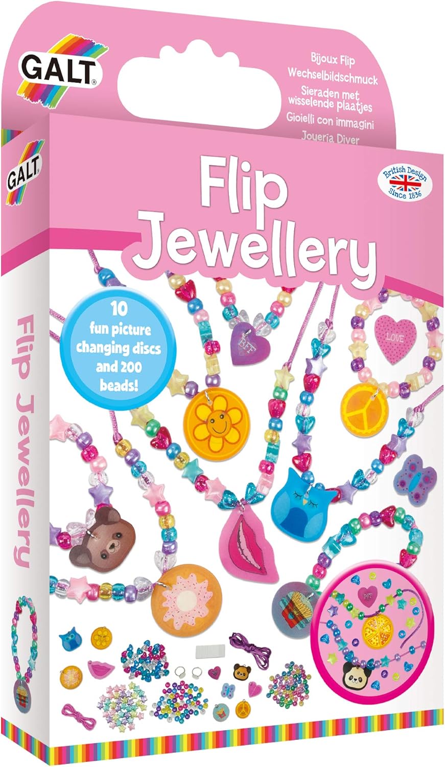 Galt Toys, Flip Jewellery, Kit de artesanato para crianças a partir de 5 anos