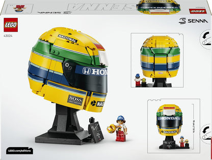 LEGO – Capacete de Ayrton Senna 43024 | Conjunto para meninos e meninas a partir de 14 anos, modelo para exibição, minifigura colecionável, produto de Fórmula 1, ideia de presente...