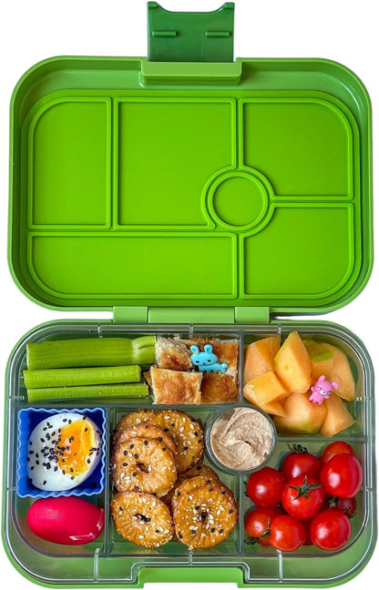 yumbox Recipiente original de lancheira Bento à prova de vazamentos para crianças (cinza nebuloso (bandeja de Paris))