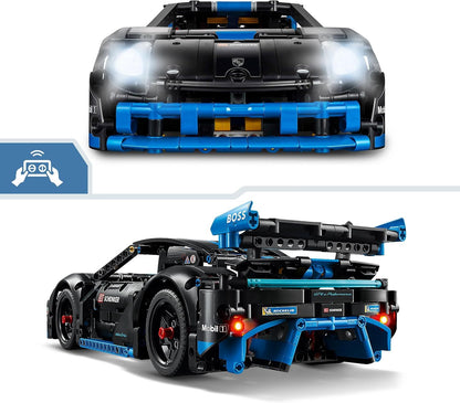 LEGO Brinquedo de carro de corrida Technic Porsche GT4 e-Performance para meninos e meninas de 10 anos ou mais, modelo de veículo com ação de controle remoto, decoração de quarto infantil,