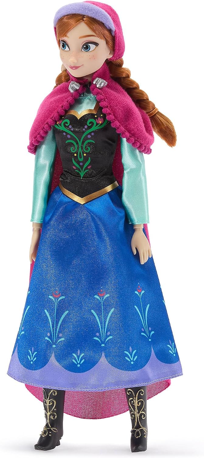 Disney Boneca Clássica Anna Frozen 30 cm – Traje Azul Característico com Amigo Surpresa