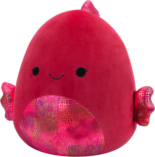 Squishmallows SQCR05481 16 pulgadas - Barella El Pez Beta Frambuesa, Multicolor