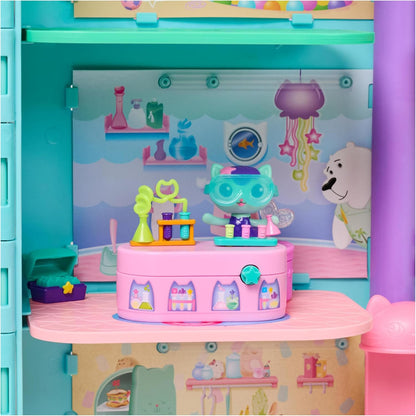 Gabby’s Dollhouse Figura MerCat Bobble da Série Celebration com Mobília e Acessórios para Casa de Bonecas, Brinquedo Infantil para Meninas e Meninos a partir de 3 Anos