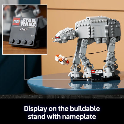 LEGO Star Wars 75440 Conjunto de Construção AT-AT para Adultos - Kit de Modelo para Exibição com Snowspeeder, Suporte e Placa de Identificação - Ideia de Decoração para Prateleira - Presente Colecionável para Fãs de O Império Contra-Ataca