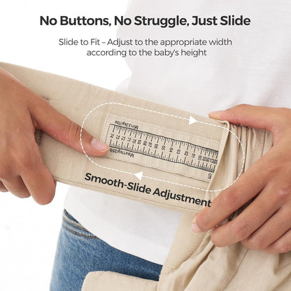 Momcozy Canguru para recém-nascido WeeSnug - Leve e aconchegante para bebês de 3,2 a 11,3 kg, com suporte ergonômico cruzado nas costas, fácil de vestir, canguru para bebês com mãos livres e suporte lombar, cor cáqui.