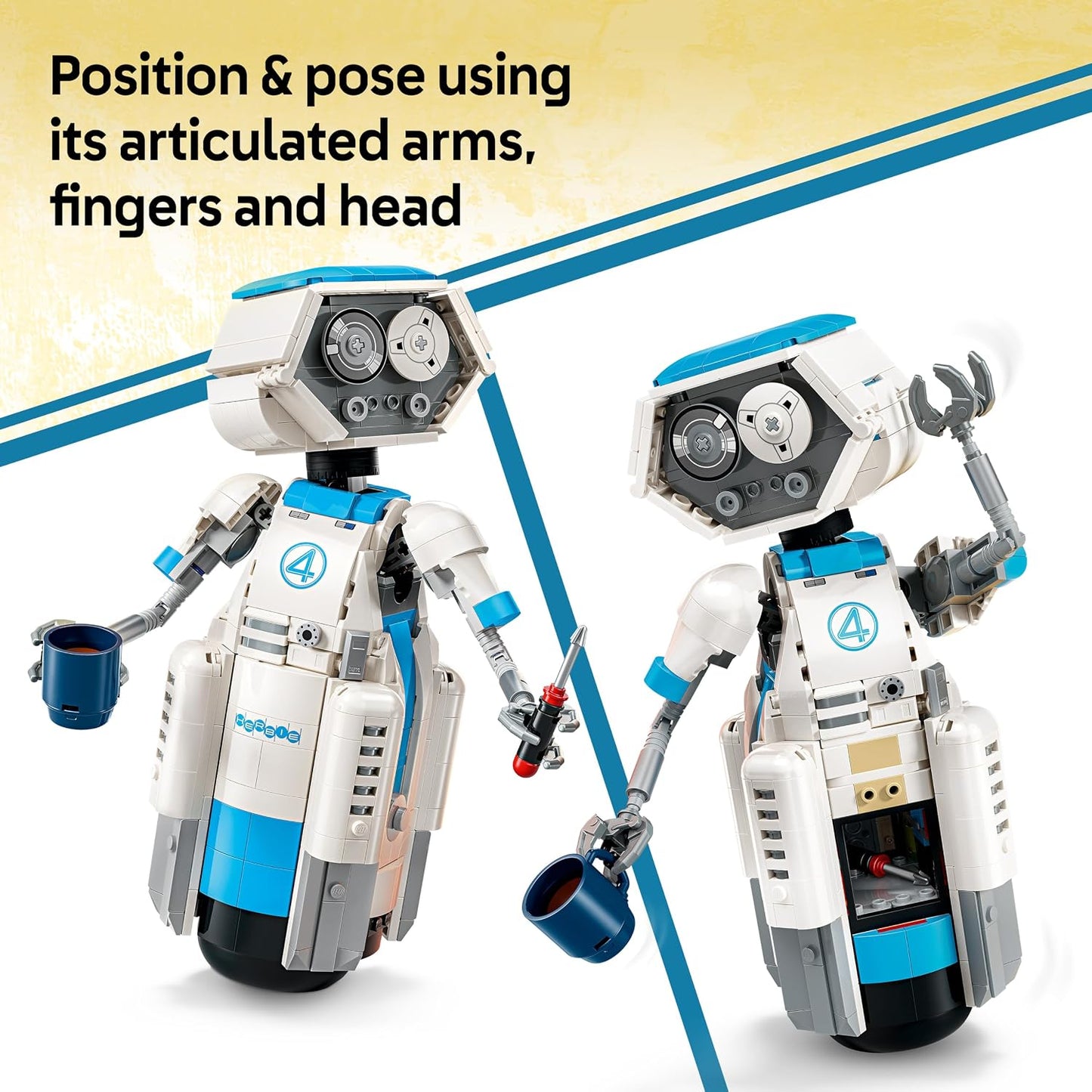 LEGO ǀ Marvel Figura H.E.R.B.I.E. do Quarteto Fantástico – Robô de Brinquedo Colecionável com Acessórios – Decoração para Quarto ou Mesa – Presente de Aniversário para Meninos a partir de 10 Anos e Fãs de Super-Heróis – 76339