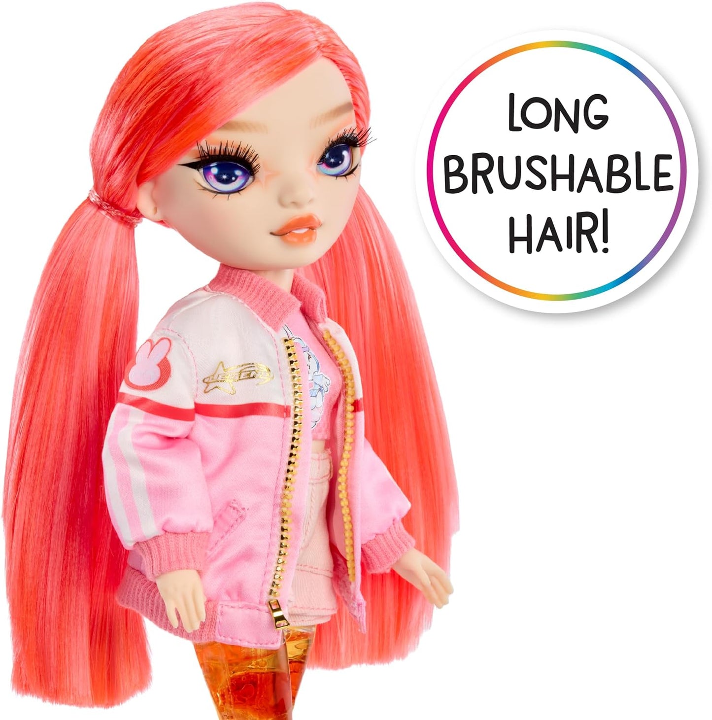 Boneca Rainbow High Sparkle & Shine - Dawn - Boneca Fashion de 28cm com Cabelo Vermelho Coral e Bolhas Mágicas nas Pernas, Colorida, Estilosa, Divertida, Colecionável, Para Crianças de 4 a 12 Anos ou Mais