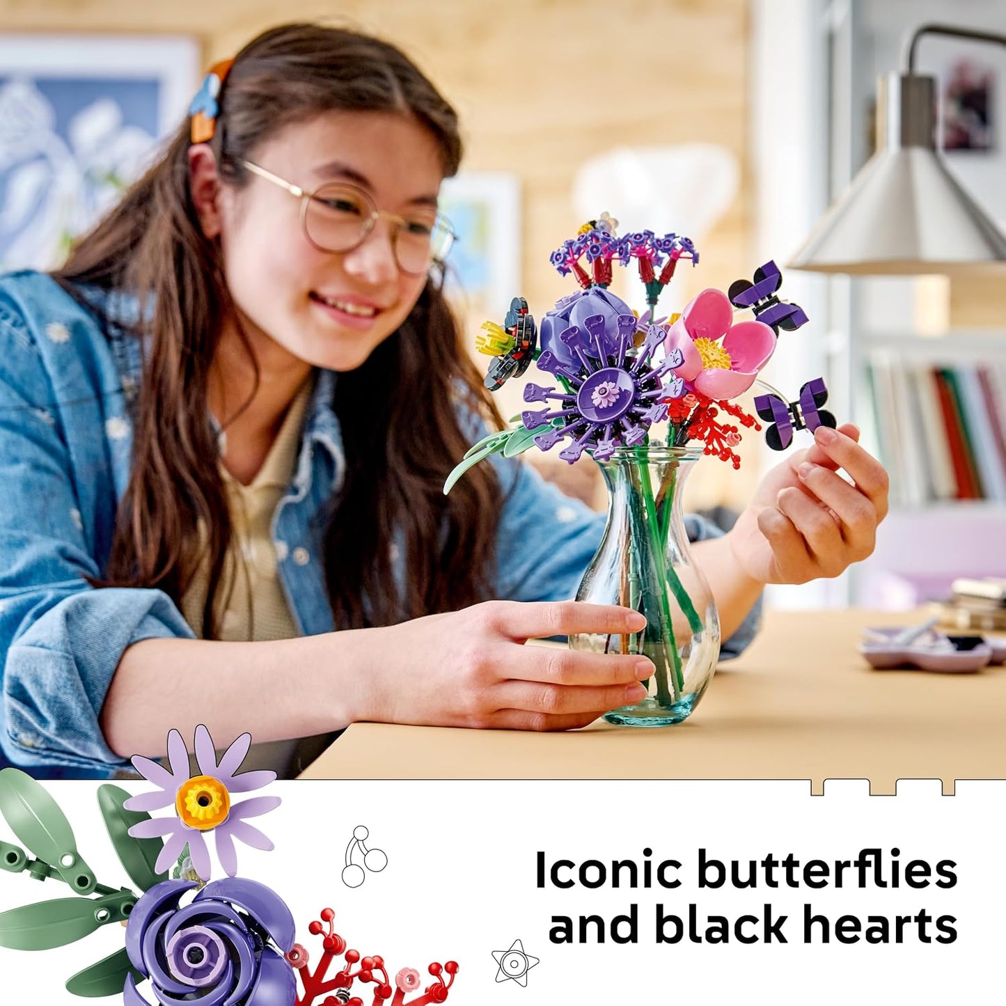 LEGO Botanicals – Buquê de Flores (Edição Olivia Rodrigo) – 11 flores artificiais, incluindo rosas e margaridas – Decoração para quarto infantil – Ideia de presente para meninas a partir de 9 anos e fãs – 11507