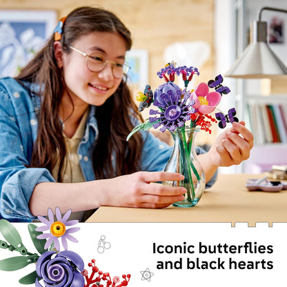 LEGO Botanicals – Buquê de Flores (Edição Olivia Rodrigo) – 11 flores artificiais, incluindo rosas e margaridas – Decoração para quarto infantil – Ideia de presente para meninas a partir de 9 anos e fãs – 11507