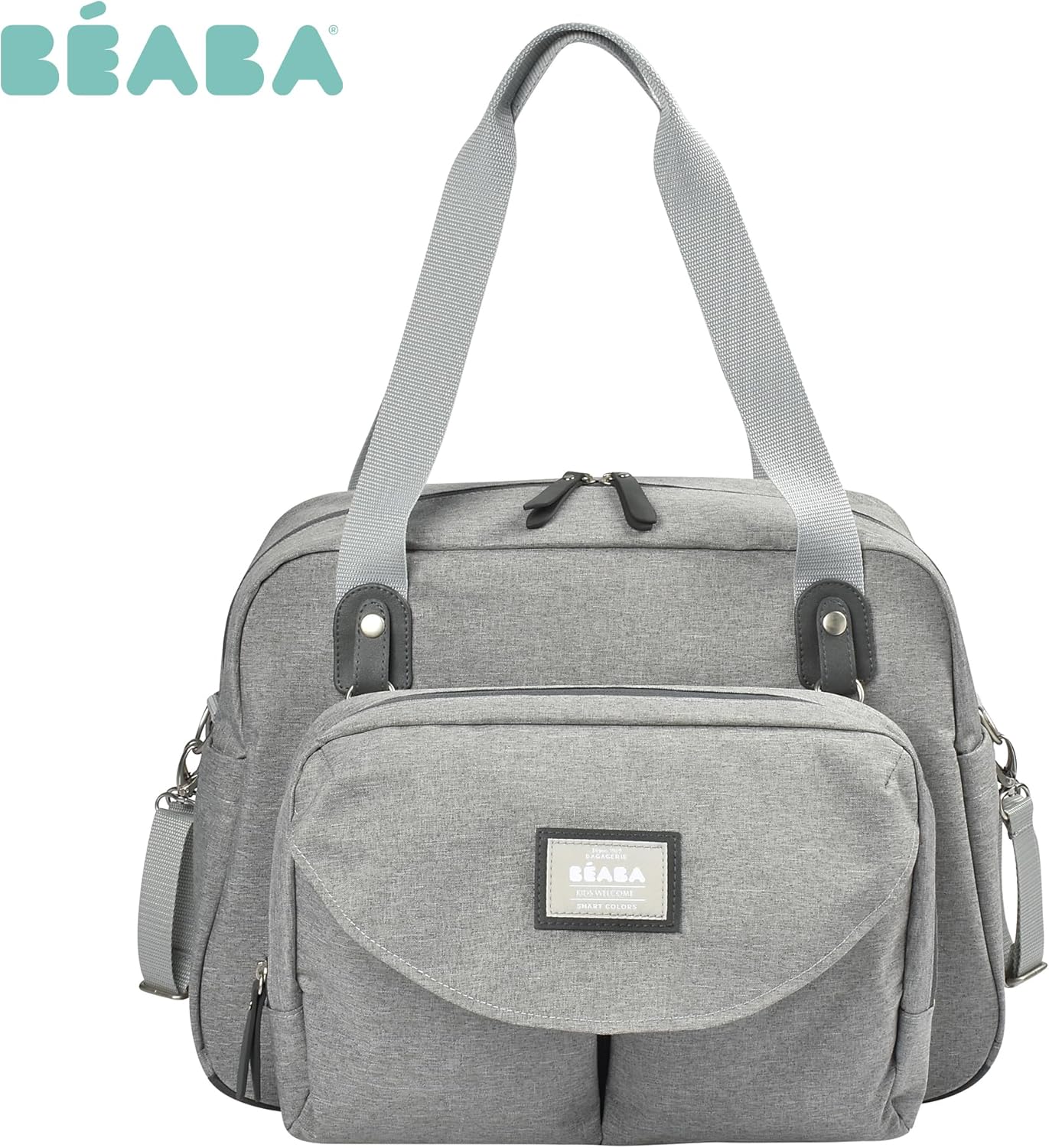 BÉABA - Genève II - Bolsa para Troca de Fraldas - Bolsa para Fraldas para Bebês e Recém-nascidos - Grande capacidade - Trocador - Bolsa isotérmica para lancheira - Sistema de fixação para carrinho