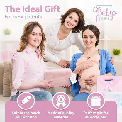 Baby Box Shop - Paninhos de musselina para bebês meninos, 100% algodão macio, para usar como capa de amamentação, paninhos de mão e paninhos de arroto, itens essenciais para bebês recém-nascidos