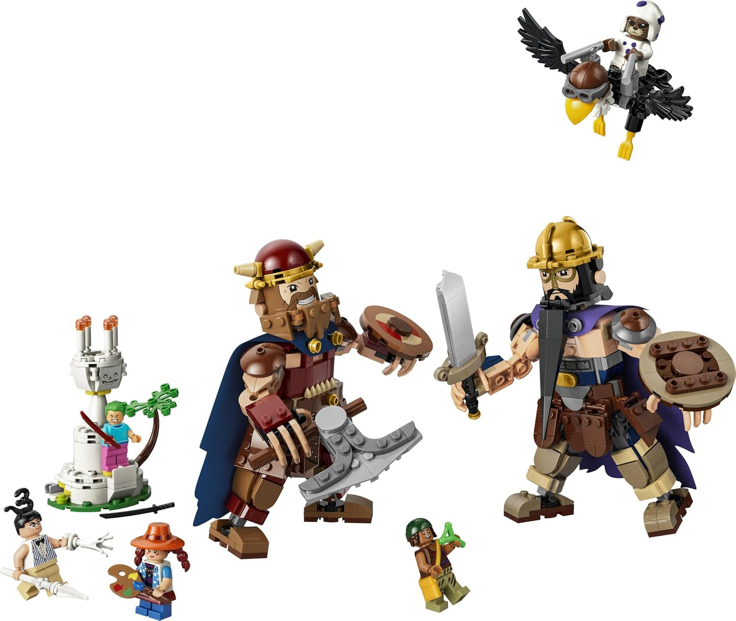 LEGO ONE PIECE Dorry vs. Brogy – Gigantes de Little Garden – Brinquedo Interativo com 2 Figuras de Ação e 5 Minifiguras – Presente para Meninos, Meninas e Fãs a partir de 9 Anos – 75644