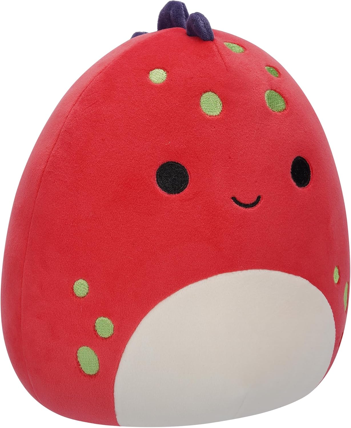 Squishmallows SQCR05399 Le Rouge 7,5 polegadas-Dolan The Red Dino com manchas verdes, multicolorido