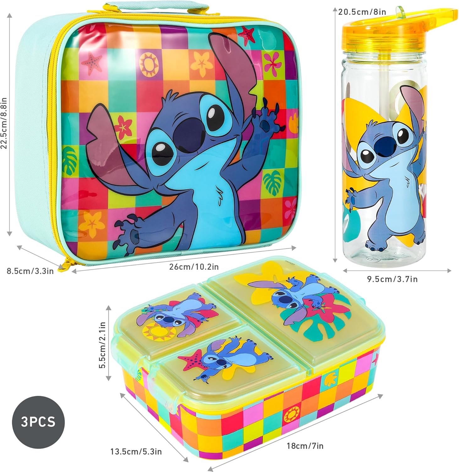 Zawadi Global Barne-matlåsesett Stitch Kids - isolert matboks, matboks