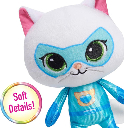 Just Play Disney Junior SuperKitties Pelúcia Pequena de 16,5 cm, Bitsy, Gatinha, Brinquedo Infantil para Crianças a partir de 2 Anos