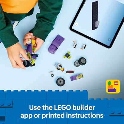 LEGO City Hot Rod - Carro de Corrida de Brinquedo com Minifigura de Piloto e Teto Dobrável - Conjunto de Construção para Desenvolvimento da Coordenação Motora Fina - Ideal para Presente de Aniversário para Meninos a partir de 5 Anos - 60485