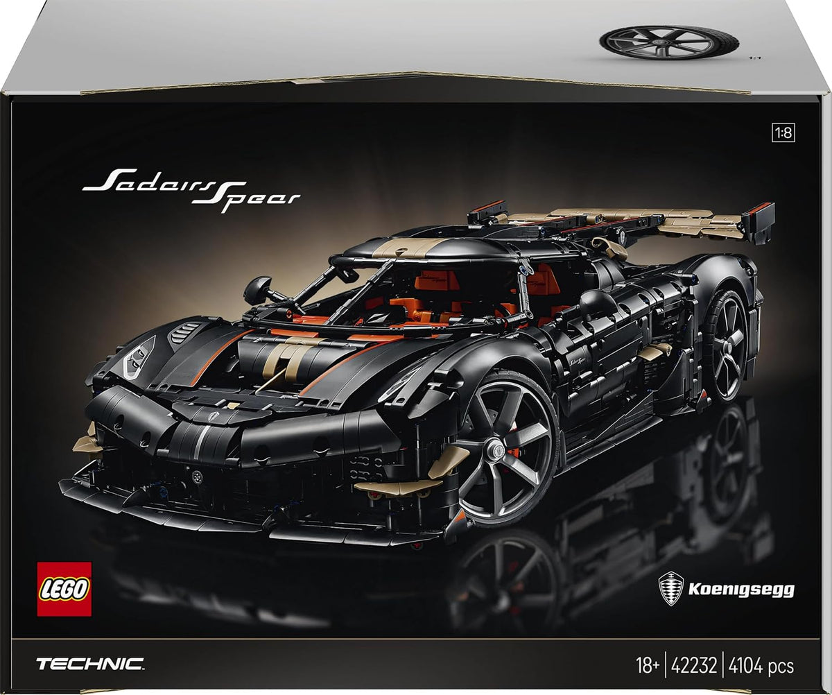 LEGO Technic Koenigsegg Jesko Absolut 42232 | Conjunto para adultos, modelo de carro, kit STEM com motor V8, suspensão triplex e "Modo Fantasma"...
