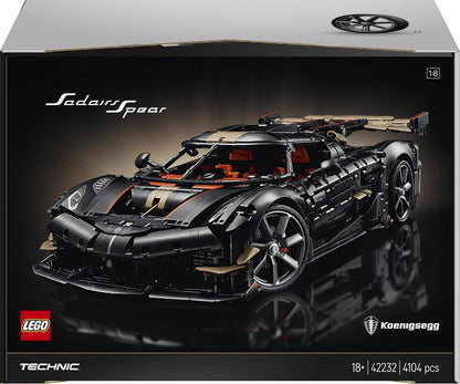 LEGO Technic Koenigsegg Jesko Absolut 42232 | Conjunto para adultos, modelo de carro, kit STEM com motor V8, suspensão triplex e "Modo Fantasma"...