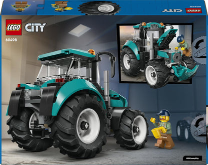 LEGO City Trator de Brinquedo - Kit de Construção de Modelo de Veículo Agrícola com Minifigura de Fazendeiro - Ideia de Presente de Aniversário para Meninos a partir de 6 Anos e Fãs de Engenharia - 60498