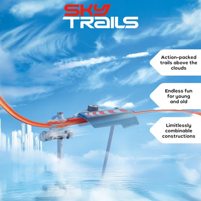 Sky Trails no céu | Reforço | Power-Beschleuniger com Katapult-Funktion für Bahnen | Crianças perfeitas para crianças até 7 anos | 72059