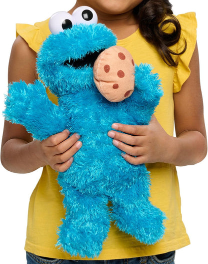 Pelúcia do Monstro das Bolachas Nom Nom da Vila Sésamo, 34 cm, com sons e movimentos, azul, da Just Play. Brinquedo infantil para crianças a partir de 18 meses.