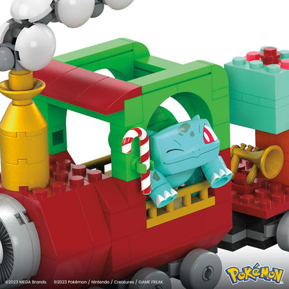 MEGA Brinquedo de Montar Pokémon – Trem Festivo com 373 Peças e 4 Personagens Articulados, Ideia de Presente para Crianças (HHP69, Multicolorido, Médio)